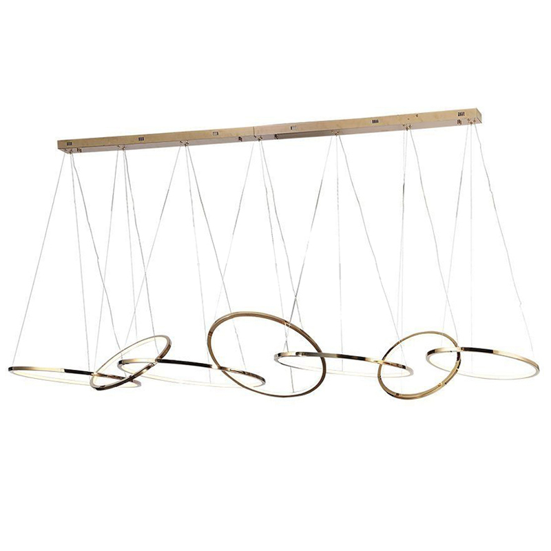 Люстра Ring Connection Horizontal Chandelier Gold Золотой Люстра Ring Connection Horizontal Chandelier Gold Золотой в Волгограде | Loft Concept
