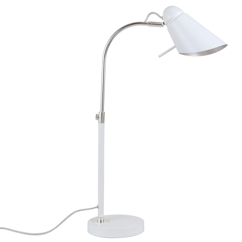 Настольная лампа Silvi Table Lamp Серебряный Белый Настольная лампа Silvi Table Lamp Серебряный Белый в Волгограде | Loft Concept