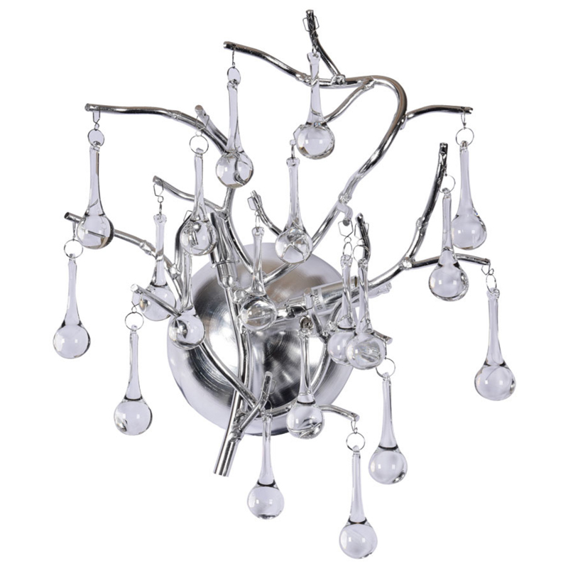 Бра Droplet Silver Wall Lamp Серебряный Прозрачное Стекло Бра Droplet Silver Wall Lamp Серебряный Прозрачное Стекло в Волгограде | Loft Concept