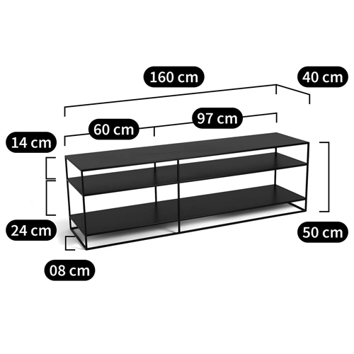 ТВ-тумба стальная с полками Chad TV-Stand ТВ-тумба стальная с полками Chad TV-Stand в Волгограде