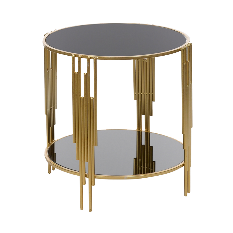 Круглый приставной стол Accord Gold Золотой Желтый в Волгограде | Loft Concept 