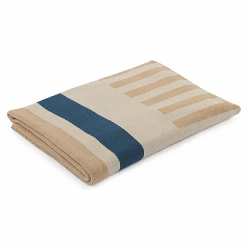 Плед из хлопка с геометрическим рисунком Elan Stripe Мульти Плед из хлопка с геометрическим рисунком Elan Stripe Мульти в Волгограде | Loft Concept