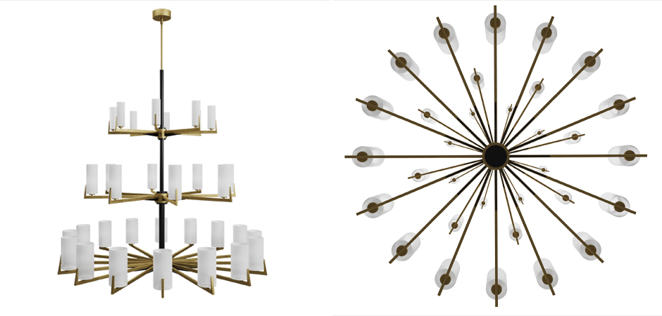 Большая люстра из латуни Brass Candle Большая люстра из латуни Brass Candle - Loft-Concept в Волгограде