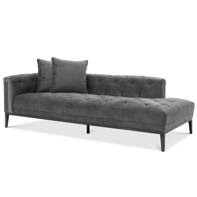 Кушетка Eichholtz Lounge Sofa Cesare Left grey Серый Темная бронза Кушетка Eichholtz Lounge Sofa Cesare Left grey Серый Темная бронза в Волгограде | Loft Concept