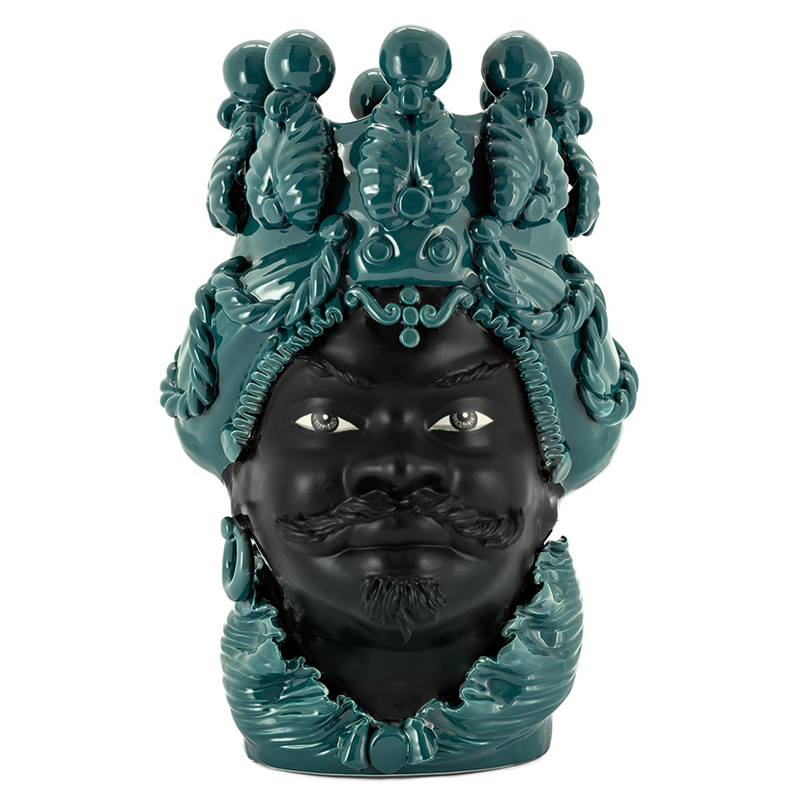Ваза VASE MORO BIG MAN SIMPLY MAT dark turquoise Черный Бирюзовый Ваза VASE MORO BIG MAN SIMPLY MAT dark turquoise Черный Бирюзовый в Волгограде | Loft Concept