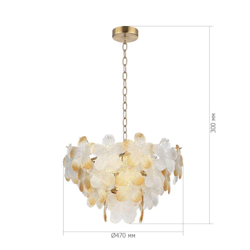 Люстра конусообразная с цветочными мотивами Light Floral Glow в Волгограде