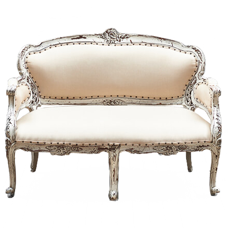 Диван Maria Antoinette Sofa Белый винтажная патина   Бежевый в Волгограде | Loft Concept 