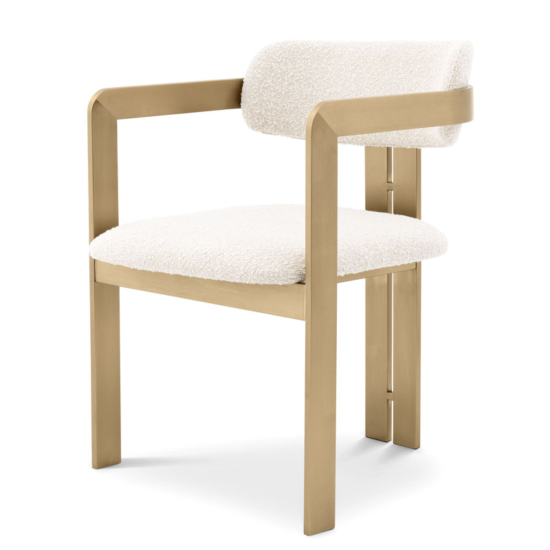 Стул Eichholtz DINING CHAIR DONATO Кремовый Золотой Стул Eichholtz DINING CHAIR DONATO Кремовый Золотой в Волгограде | Loft Concept