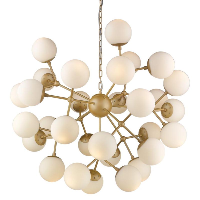 Люстра Berries Chandelier white matt 90 Золотой Белое матовое стекло Люстра Berries Chandelier white matt 90 Золотой Белое матовое стекло в Волгограде | Loft Concept