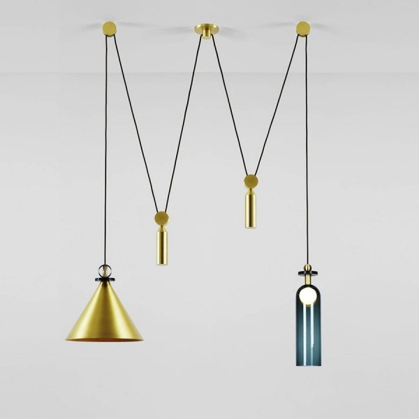 Подвесной светильник Shape up Double Pendant Brass Латунь Подвесной светильник Shape up Double Pendant Brass Латунь в Волгограде | Loft Concept