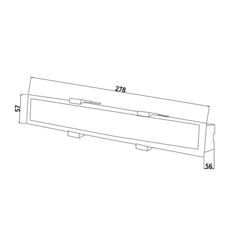 Врезной потолочный светильник Hidden Light 28 см Черный в Волгограде