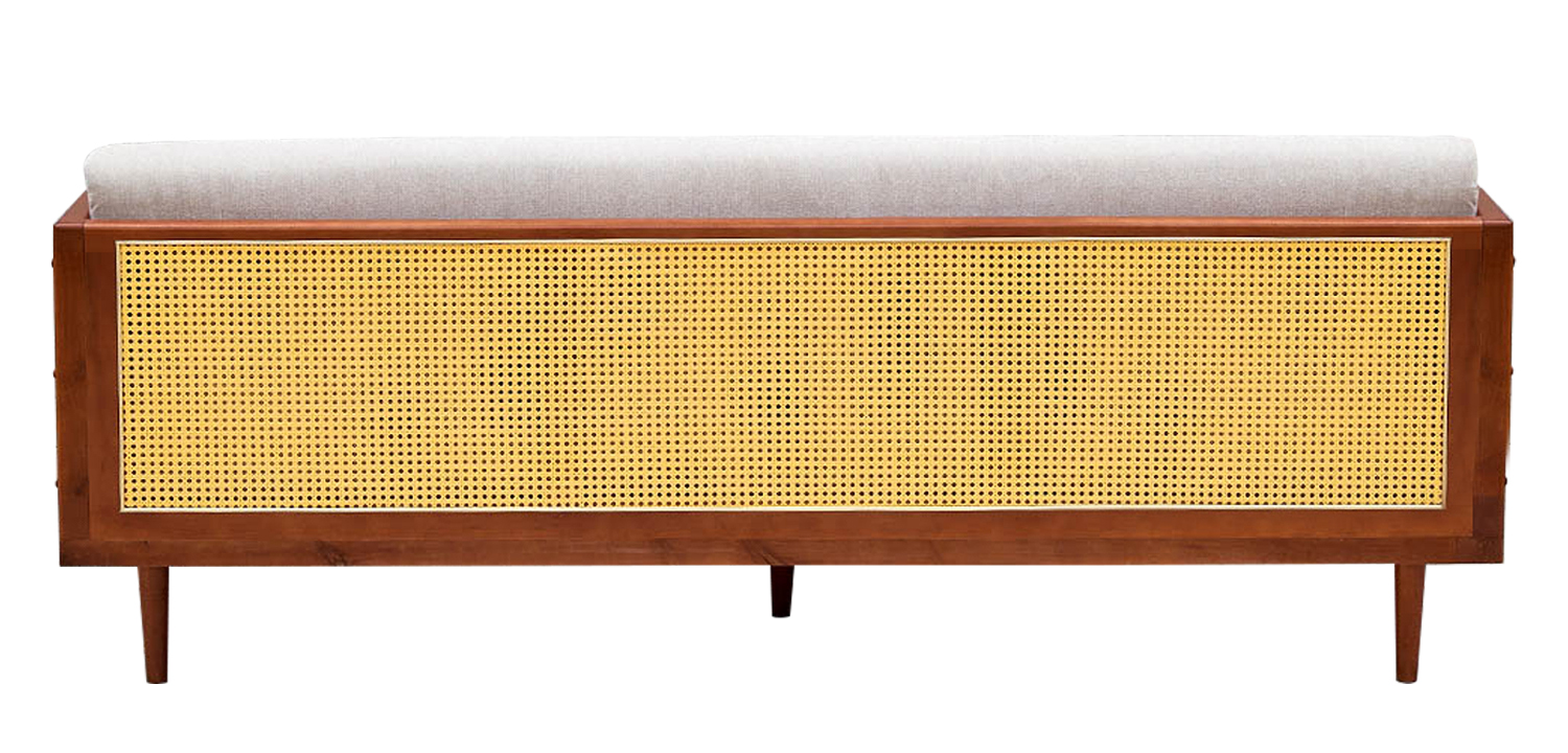 Диван с отделкой из ротанга Nava Rattan Decor Sofa - фото №2