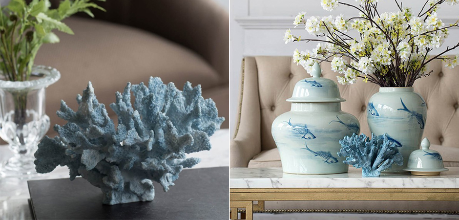 Статуэтка Coral Decor светло-голубой коралл Статуэтка Coral Decor светло-голубой коралл - Loft-Concept в Волгограде