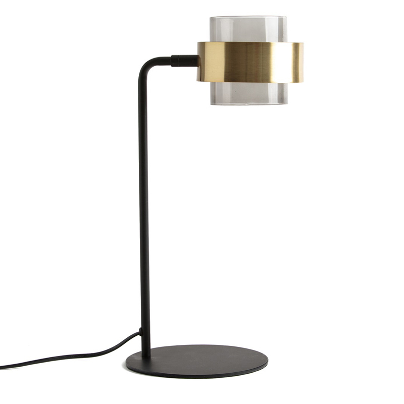 Настольная лампа Truvor Table Lamp Стекло Смок Латунь Черный Настольная лампа Truvor Table Lamp Стекло Смок Латунь Черный в Волгограде | Loft Concept
