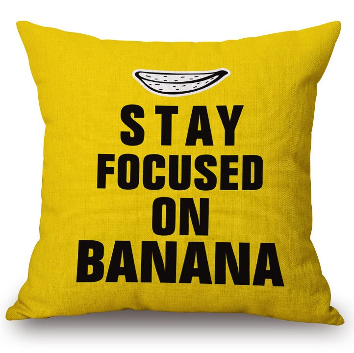 Декоративная подушка Stay Focused on Banana Желтый Декоративная подушка Stay Focused on Banana Желтый в Волгограде | Loft Concept