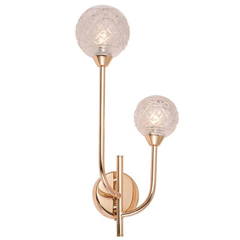 Бра Aella Glass Balls Sconce Прозрачный Золотой Бра Aella Glass Balls Sconce Прозрачный Золотой в Волгограде | Loft Concept