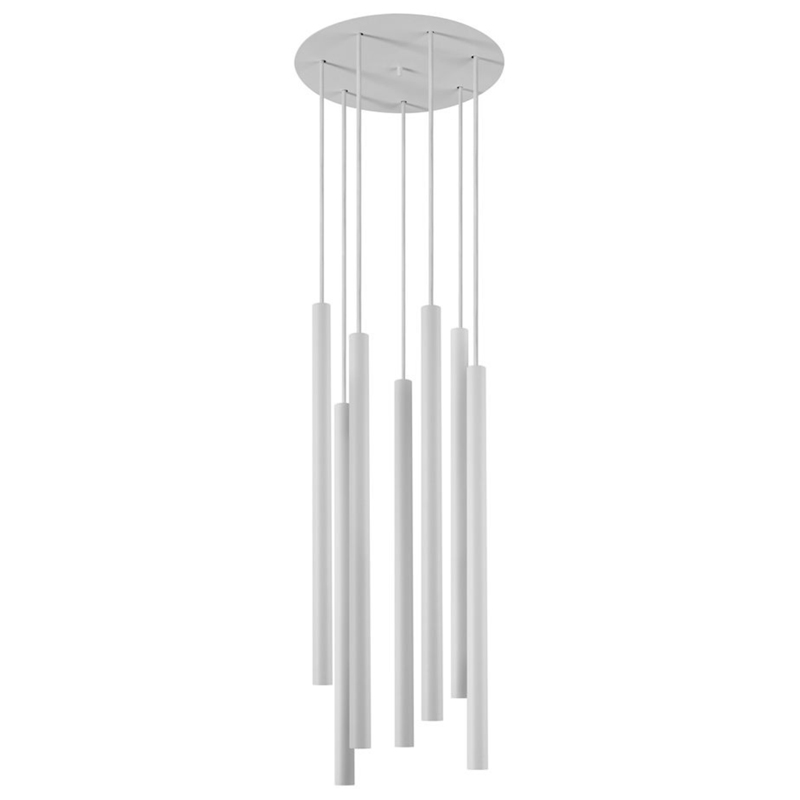 Светильник Trumpet Disk White 7 плафонов Белый Светильник Trumpet Disk White 7 плафонов Белый в Волгограде | Loft Concept