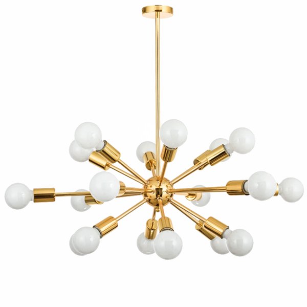Люстра Sputnik Gold Chandelier 18 Глянцевое золото Люстра Sputnik Gold Chandelier 18 Глянцевое золото в Волгограде | Loft Concept