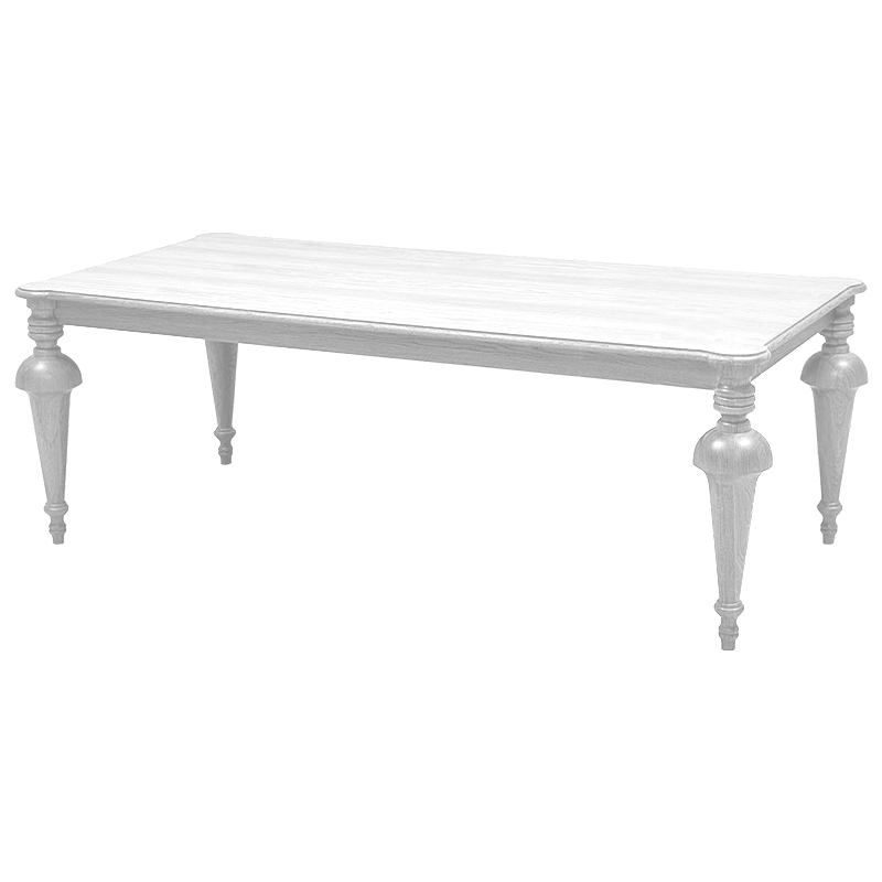 Обеденный деревянный стол Kelise White Dinner Table Белый Белый Обеденный деревянный стол Kelise White Dinner Table Белый Белый в Волгограде | Loft Concept