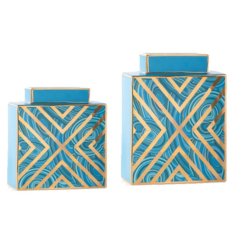 Jonathan Adler MALACHITE X VASE Бирюзовый Jonathan Adler MALACHITE X VASE Бирюзовый в Волгограде | Loft Concept