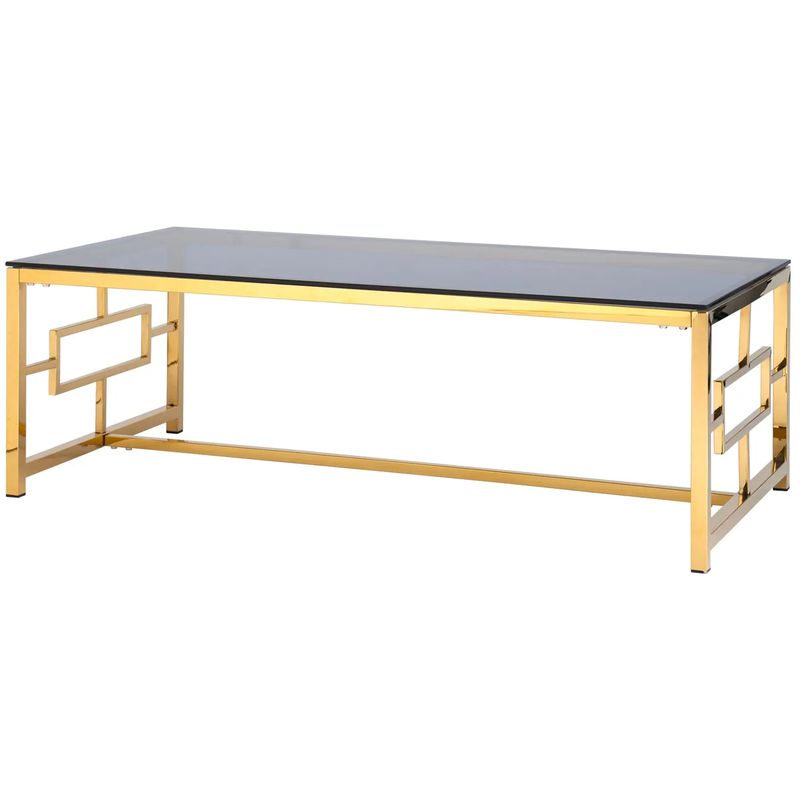 Столик кофейный Milan Tables Gold Золотой Стекло Смок Столик кофейный Milan Tables Gold Золотой Стекло Смок в Волгограде | Loft Concept