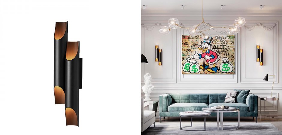 Бра Galliano Double by DELIGHTFULL Black Бра Galliano Double by DELIGHTFULL Black - Loft-Concept в Волгограде