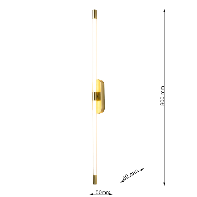 Бра Trumpet tube Double Золотое 80 см Бра Trumpet tube Double Золотое 80 см в Волгограде