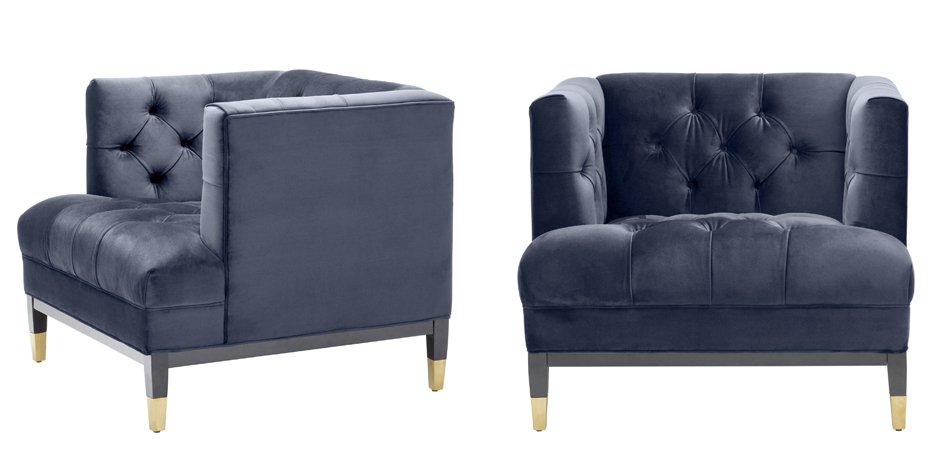 Кресло Eichholtz Chair Castelle Blue Кресло Eichholtz Chair Castelle Blue - Loft-Concept в Волгограде