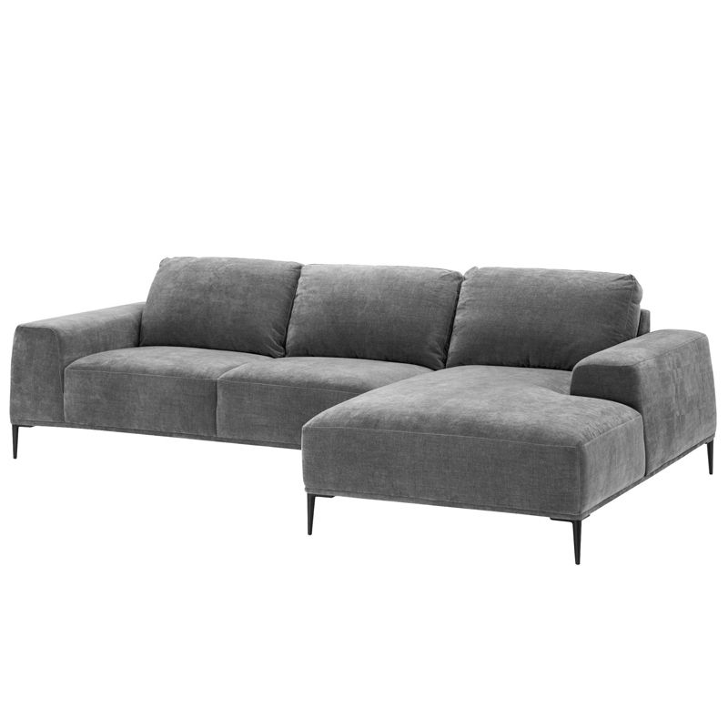 Диван Eichholtz Lounge Sofa Montado grey Серый Черный Диван Eichholtz Lounge Sofa Montado grey Серый Черный в Волгограде | Loft Concept