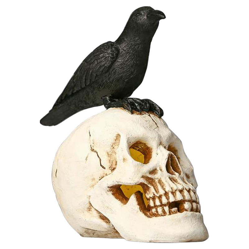 Статуэтка Raven and Skull II Черный Белый Статуэтка Raven and Skull II Черный Белый в Волгограде | Loft Concept