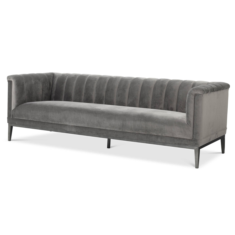 Диван Eichholtz Sofa Raffles grey Серый Темная бронза Диван Eichholtz Sofa Raffles grey Серый Темная бронза в Волгограде | Loft Concept