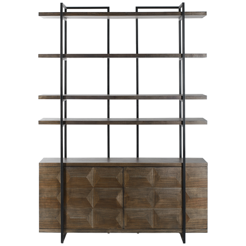 Стеллаж Gilliam Wood Rack Черный Коричневый Стеллаж Gilliam Wood Rack Черный Коричневый в Волгограде | Loft Concept