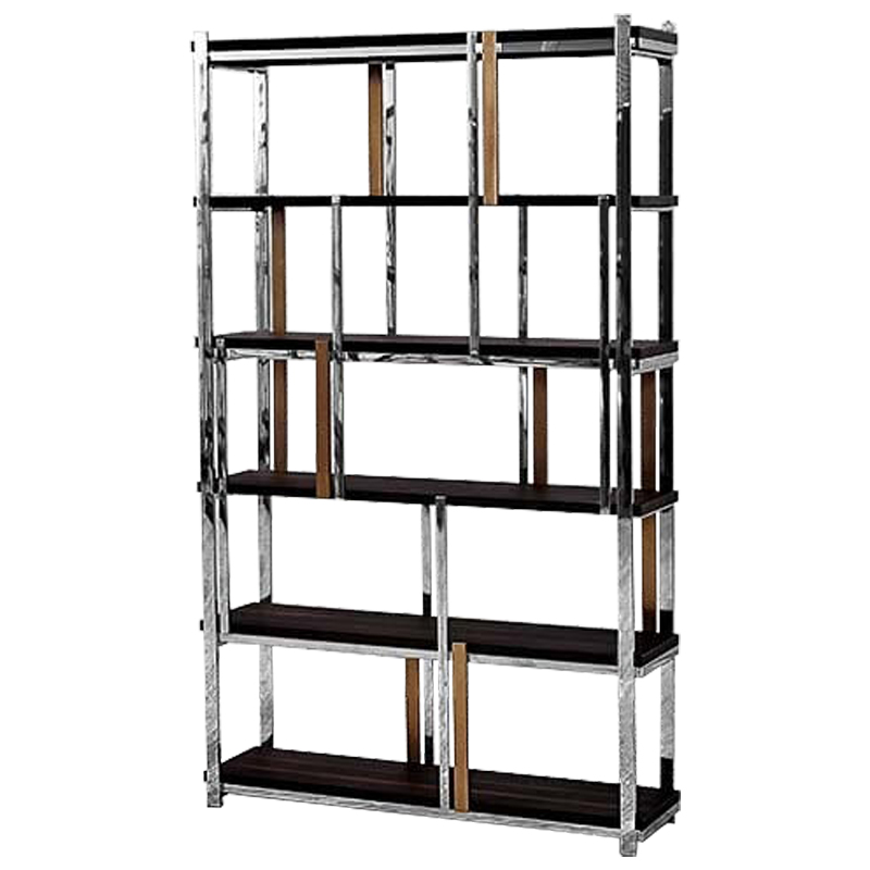 Стеллаж Batista Rack Коричневый Хром Бронза Стеллаж Batista Rack Коричневый Хром Бронза в Волгограде | Loft Concept