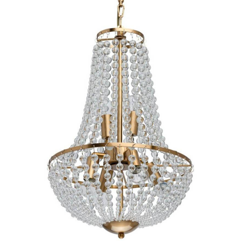 Люстра Virginia Clear Beads Chandelier Gold Золотой Прозрачное Стекло Люстра Virginia Clear Beads Chandelier Gold Золотой Прозрачное Стекло в Волгограде | Loft Concept