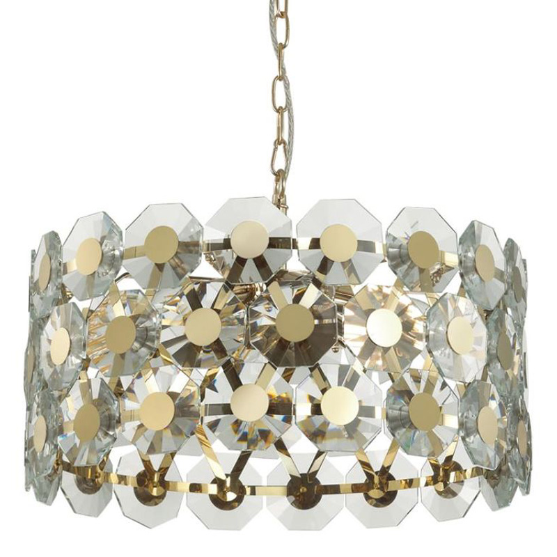 Люстра Crystal Octagons Gold Золотой Прозрачное Стекло Люстра Crystal Octagons Gold Золотой Прозрачное Стекло в Волгограде | Loft Concept