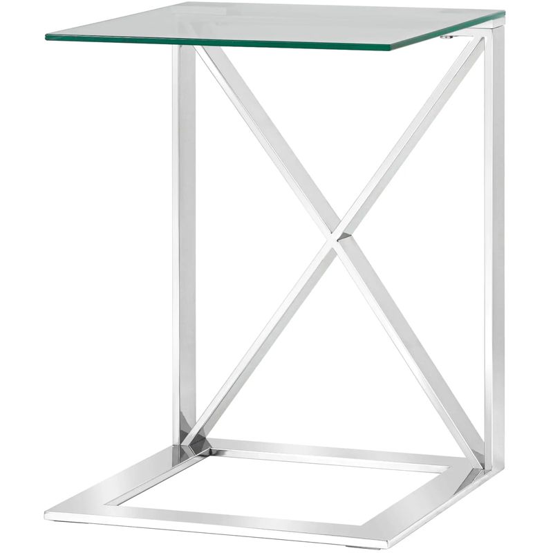 Стол приставной Lanzheron Collection Silver Серебряный Прозрачное Стекло Стол приставной Lanzheron Collection Silver Серебряный Прозрачное Стекло в Волгограде | Loft Concept