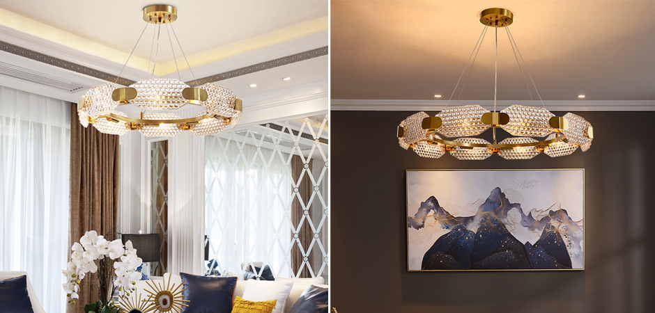 Люстра Ring shaped crystal chandelier - фото №1