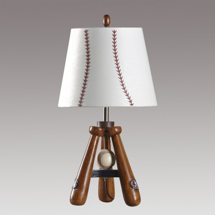 Настольная лампа Baseball vintage Коричневый Белый Настольная лампа Baseball vintage Коричневый Белый в Волгограде | Loft Concept