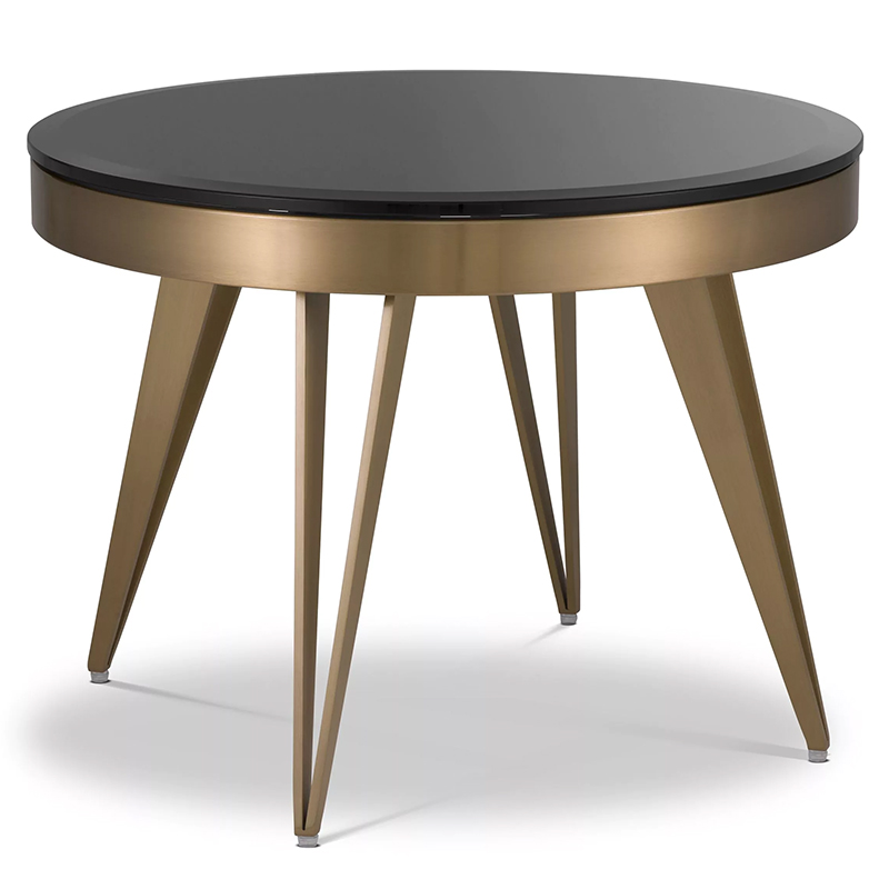Приставной стол Side Table Rocco Латунь Черный Приставной стол Side Table Rocco Латунь Черный в Волгограде | Loft Concept