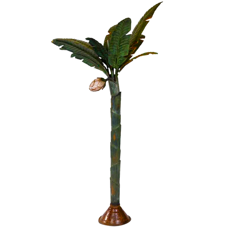 Торшер Дизайнерский Зеленый Банан Painted Metal Sculpture of Palm or Banana Tree and Flower Искусственная бурая ржавчина Зеленый Торшер Дизайнерский Зеленый Банан Painted Metal Sculpture of Palm or Banana Tree and Flower Искусственная бурая ржавчина Зеленый в Волгограде | Loft Concept