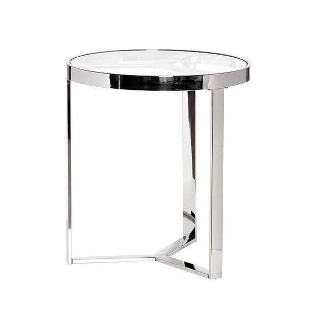 Приставной стол Neoclassic Tee Silver Хром Прозрачное Стекло Приставной стол Neoclassic Tee Silver Хром Прозрачное Стекло в Волгограде | Loft Concept