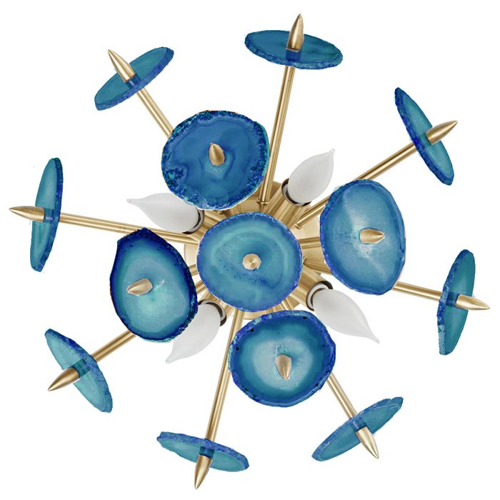 Бра Emporium Blue Agate Burst Sconce Brass Латунь Синий Бра Emporium Blue Agate Burst Sconce Brass Латунь Синий в Волгограде | Loft Concept