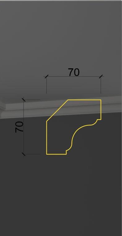 Гладкий карниз KT-67 в Волгограде