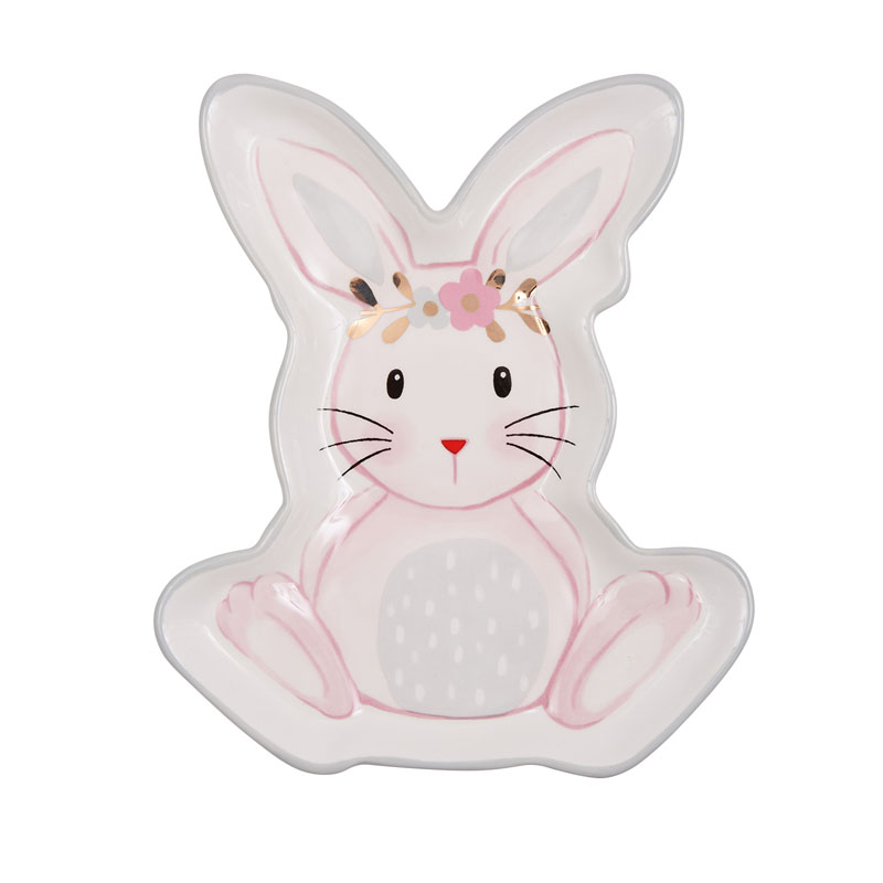 Тарелка детская Pink Bunny Белый Розовый пастельный Тарелка детская Pink Bunny Белый Розовый пастельный в Волгограде | Loft Concept
