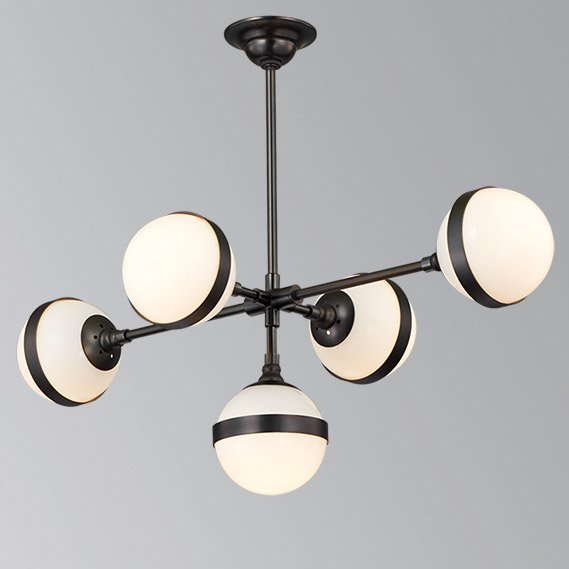 Люстра Peggy Futura lamp V Hangar Design Черный Молочный Люстра Peggy Futura lamp V Hangar Design Черный Молочный в Волгограде | Loft Concept