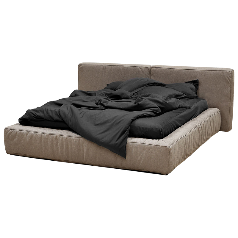 Кровать двуспальная с подъёмным механизмом Madelyn Bed Beige Gray Бежево-серый Кровать двуспальная с подъёмным механизмом Madelyn Bed Beige Gray Бежево-серый в Волгограде | Loft Concept
