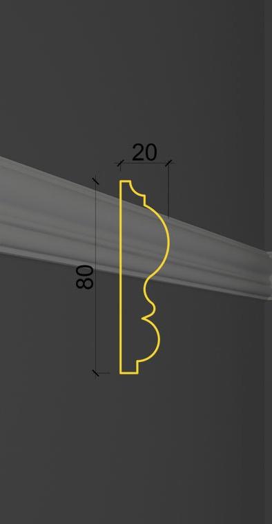Гладкий молдинг MT-35 в Волгограде