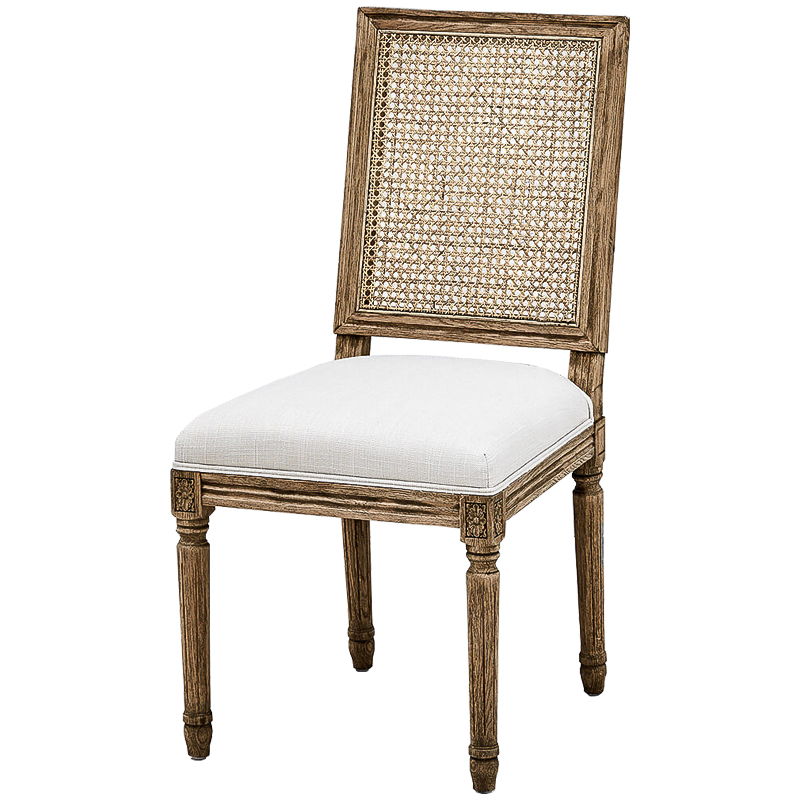 Стул French Provence Rattan Beige Stool Коричневый Бежевый Стул French Provence Rattan Beige Stool Коричневый Бежевый в Волгограде | Loft Concept