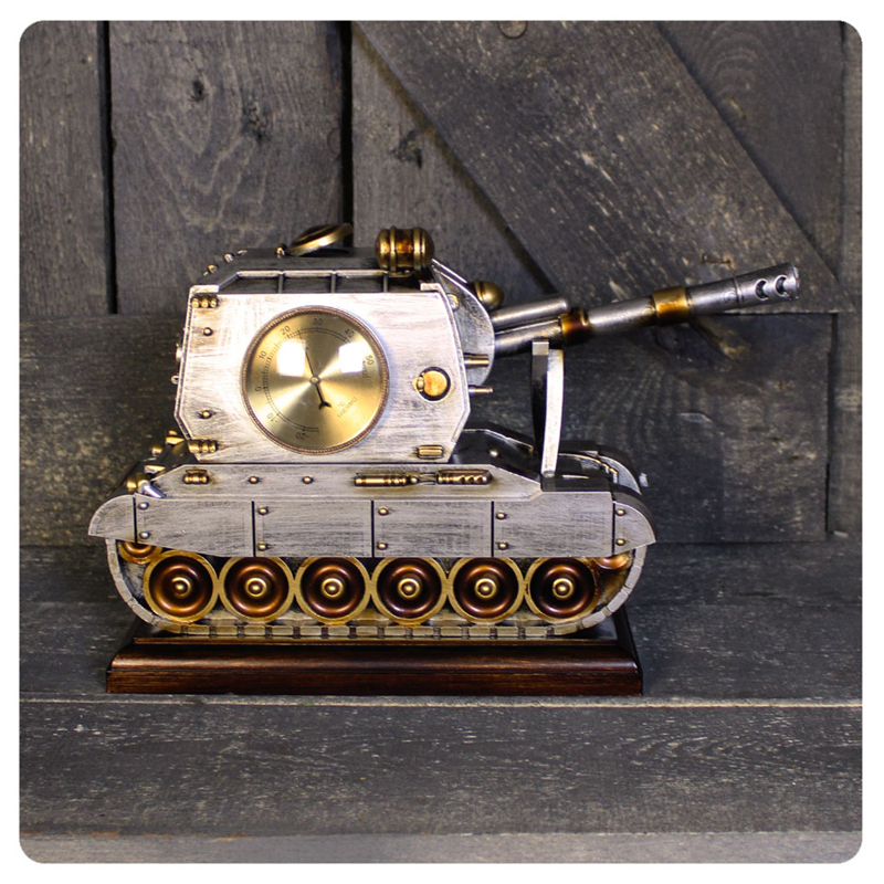 Часы Tank Clock Золотой Серебряный Часы Tank Clock Золотой Серебряный в Волгограде | Loft Concept