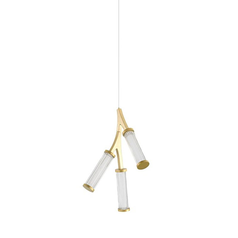 Люстра Cylinder Branches Chandelier Gold 3 Золотой Прозрачный Люстра Cylinder Branches Chandelier Gold 3 Золотой Прозрачный в Волгограде | Loft Concept